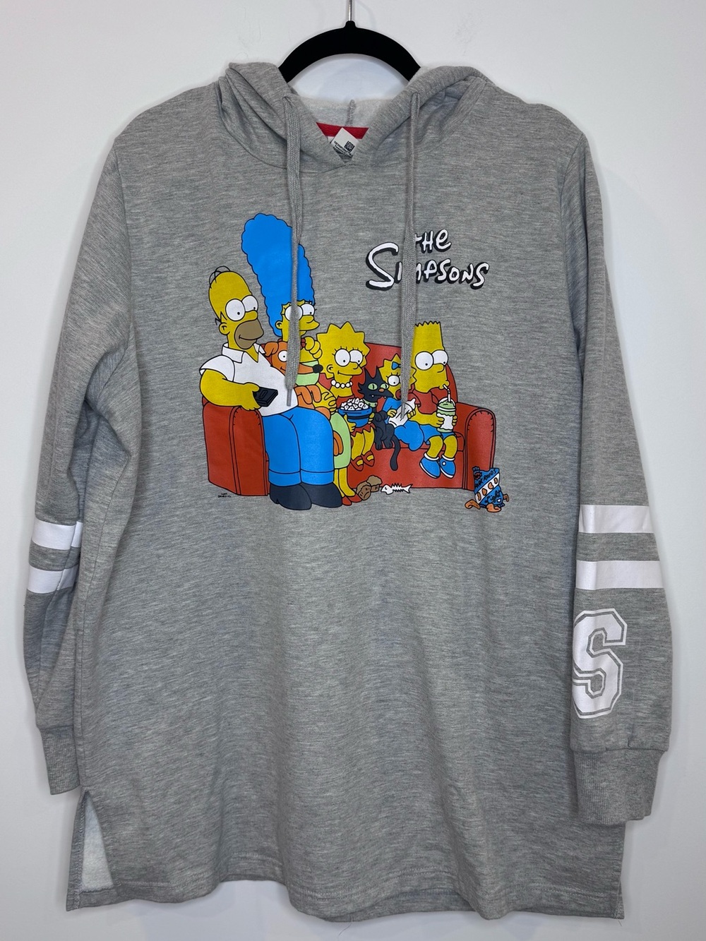 The Simpsons gray Graphic Hoodie Sweatshirt sz 1X